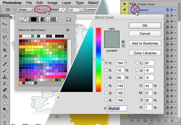 Layer color